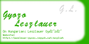 gyozo leszlauer business card